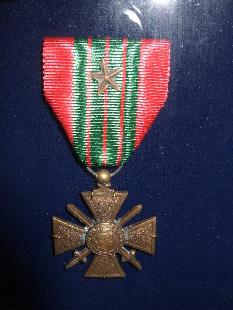 Croix de guerre avec etoile de bronze